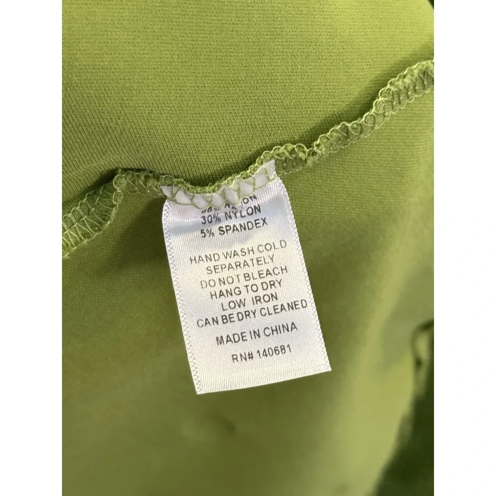 Unique Vintage Dress Womens Small 4 Green Polka Dot Retro Midi - Picture 16 of 16